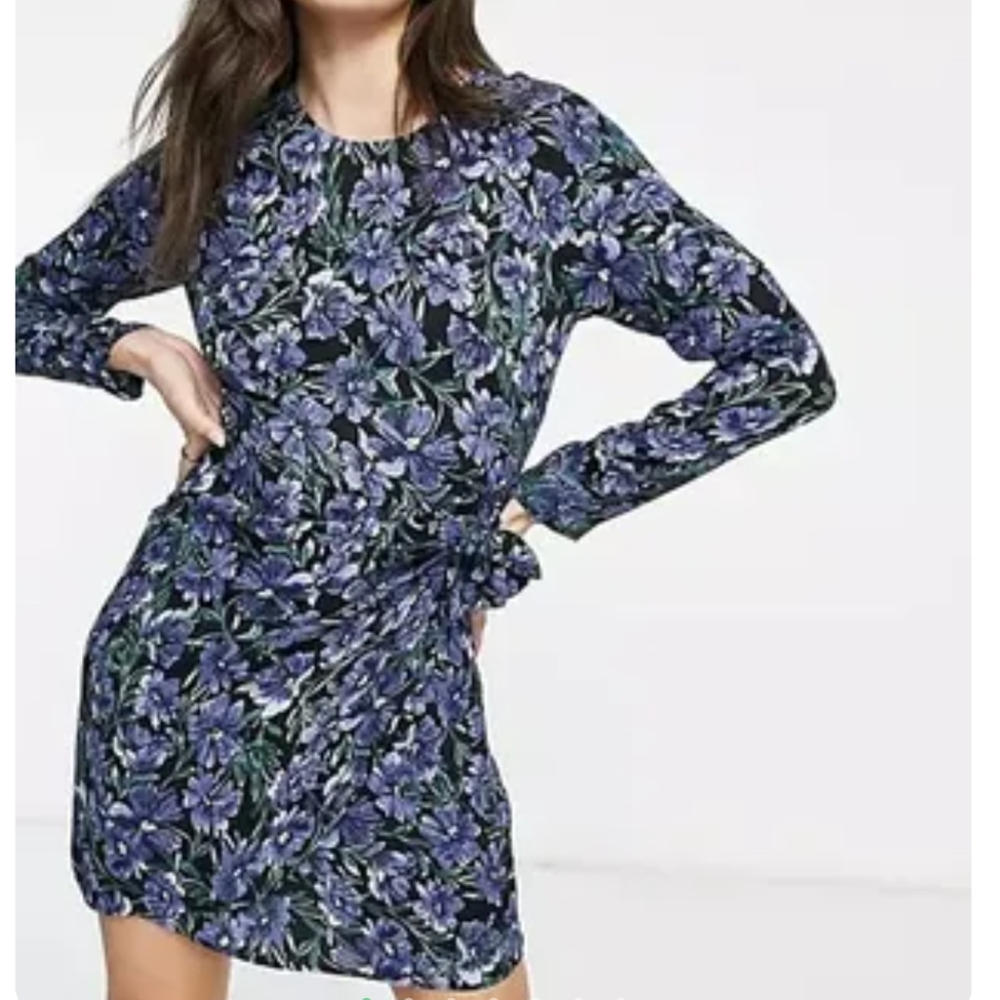& Other Stories Floral Print Mini Wrap Dress - Size 4